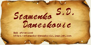 Stamenko Danesković vizit kartica